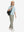 Full-body front view of model wearing the khaki grey youth water resistant cotton blend golf pants for a complete look