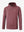 3D rendering of red heather Heather Fleece Hoodies Pullover, showcasing the realistic texture and fit of the garment