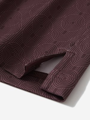 Stylish Full Print Contrast Collared Golf Polo Shirts