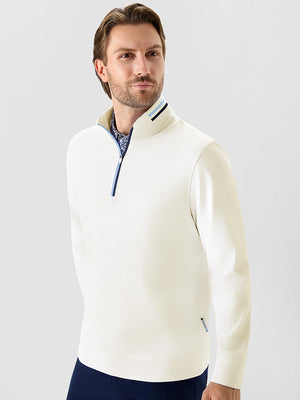 4-Way Stretch Ribbed 1/4 Zip Sweatshirt