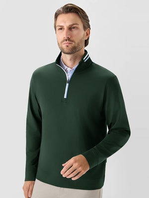 4-Way Stretch Ribbed 1/4 Zip Sweatshirt