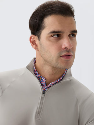 4 Way Stretch Nylon Brushed Quarter Zip Sweatshirts