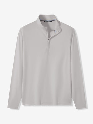Ribbed Texture Nylon Quarter Zip Pullover