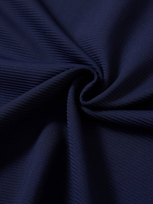 Ribbed Texture Nylon Quarter Zip Pullover